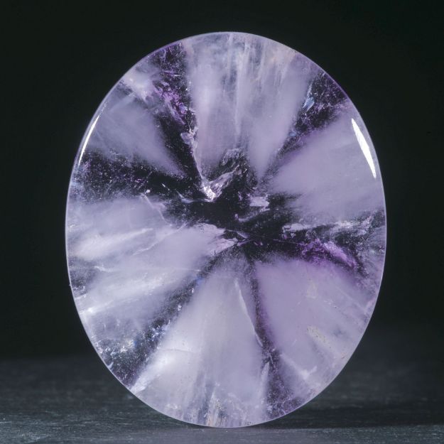Amethyst Querschnitt beidseitig geschliffen und poliert, Brasilien ca.31x25x5mm 6.3g.