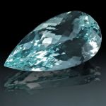 Aquamarin Tropfen, 43.58ct.