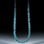 Aquamarin Brasilien, Collier aus Zylinderformen