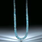 Aquamarin Brasilien, handgeschliffenes Collier Boutonformen