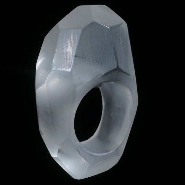 Bergkristall Ring mit "Wabenmuster"