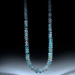 Beryll Brasilien (Aquamarin Morganit), handgeschliffenes Collier Boutonformen