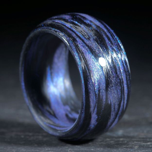 Karbonring, Carbon / Mira Blau gewickelt (Duplex)