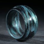Karbonring, Carbon / Mira Grün gewickelt (Duplex)