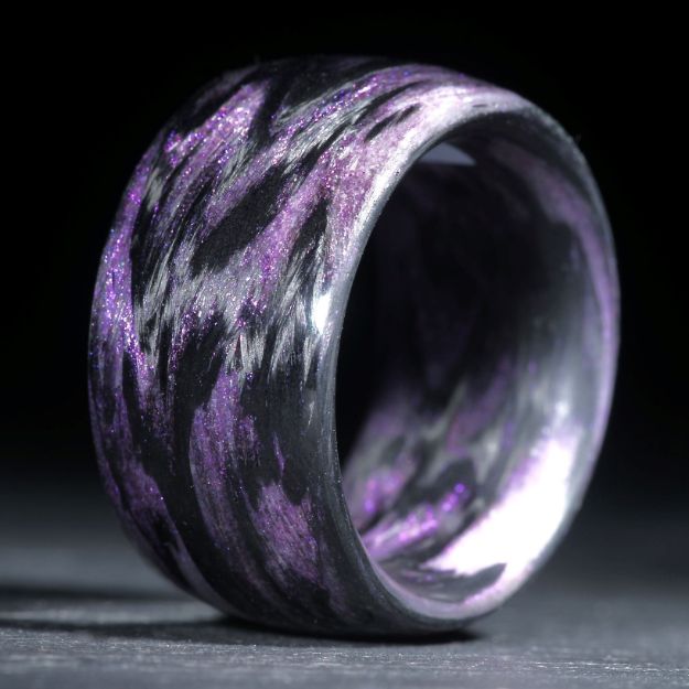 Karbonring, Carbon / Mira Lila gewickelt (Duplex)