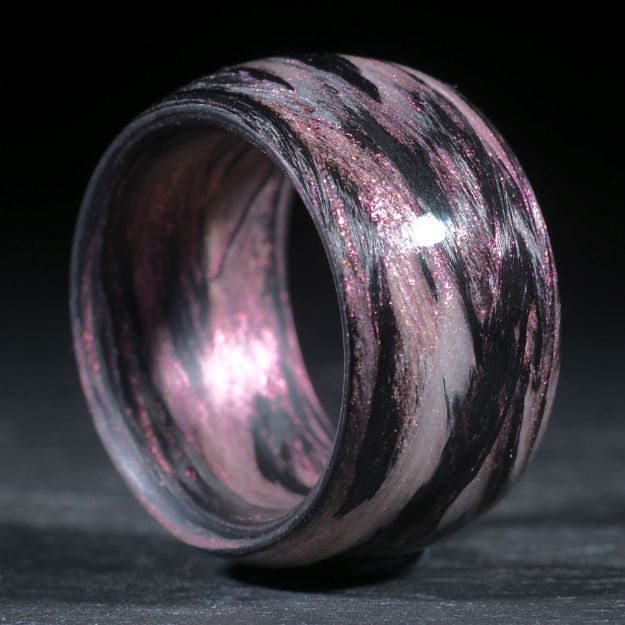 Karbonring, Carbon / Mira Lila gewickelt (Duplex)
