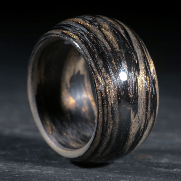 Karbonring, Carbon / Mira Rot gewickelt (Duplex)