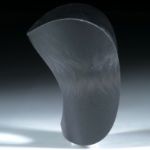 Carbonring handgewickelt mattiert, Bandring im Verlauf
