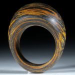 Karbonring handgewickelt mit Glasfaser Cosmic Gold mattiert