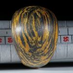 Karbonring handgewickelt mit Glasfaser Cosmic Gold mattiert