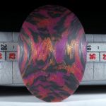 Karbonring handgewickelt mit Glasfaser Cosmic Gold und Pink "V5"