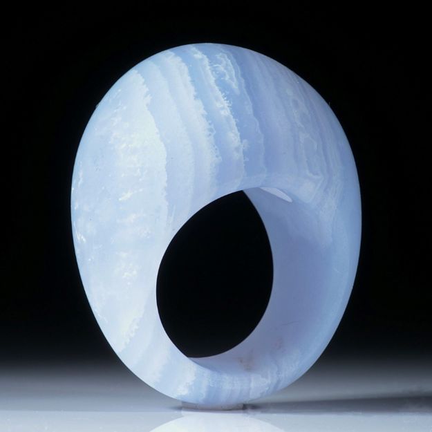 Chalcedonring gebändert, matt