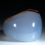 Chalcedon Ring poliert und naturbelassen