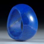 Edelsteinring Lapislazuli, geschwungene Form