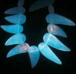 Fusingglas Collier Kupfer/blau