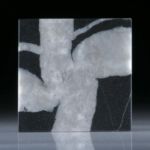 Kieselstein mit Kreuzlinie, Paar für Ohrschmuck