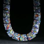 Millefiori-Collier mit Silberverschluss, D14mm