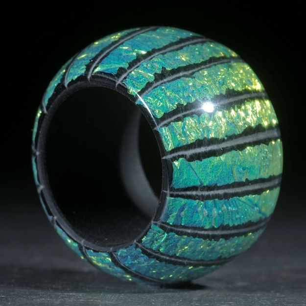 Opalglas Ring, parallel, aussen gerundet und poliert