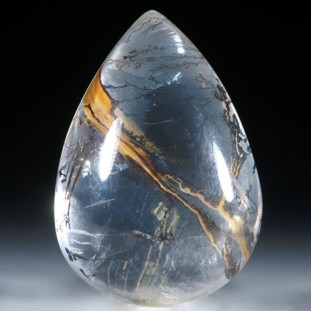 Quarz mit Einschlüssen Brasilien ca.24x17x8mm 4.8g.