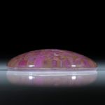 Rubin in Bronzematrix, mit poliertem Bergkristall