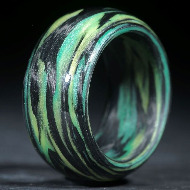 Karbonring, Carbon / Glasfaser Grün, Gelb (Multiplex V2)