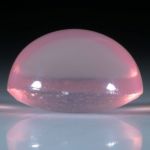 Rosenquarz Katzenauge Brasilien, ovaler Cabochon