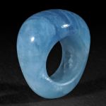 Aquamarin aus Pakistan, handgeschliffener Ring