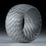 Alutexring, fein kariert, innen/aussen gerundet, matt