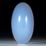 Chalcedon Cabochon oval ca.50x27x18.5mm