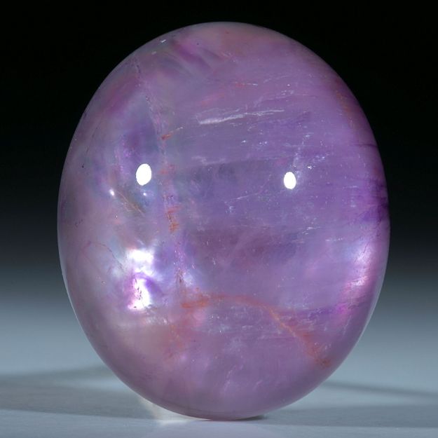 Amethyst mit Bergkristall doublettiert, ovale Form