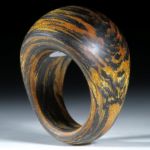 Karbonring handgewickelt mit Glasfaser Cosmic Gold mattiert