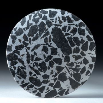 Gabbro in Alumaterix, Rondelle in Torsion geschliffen