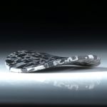 Gabbro in Alumaterix, Rondelle in Torsion geschliffen