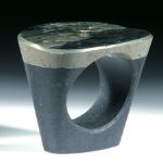 Pyrit mit kristalliner Oberfläche, auf Gabbro Ringschiene