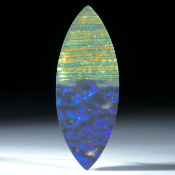 Opalglas Navette mattiert ca.75x29x3.7mm