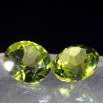 Peridot Paar, rund, Durchmesser 7mm