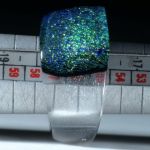 Dichroic Glass, Opalglas Ring, geschwungene Form im Verlauf, bombiert und poliert