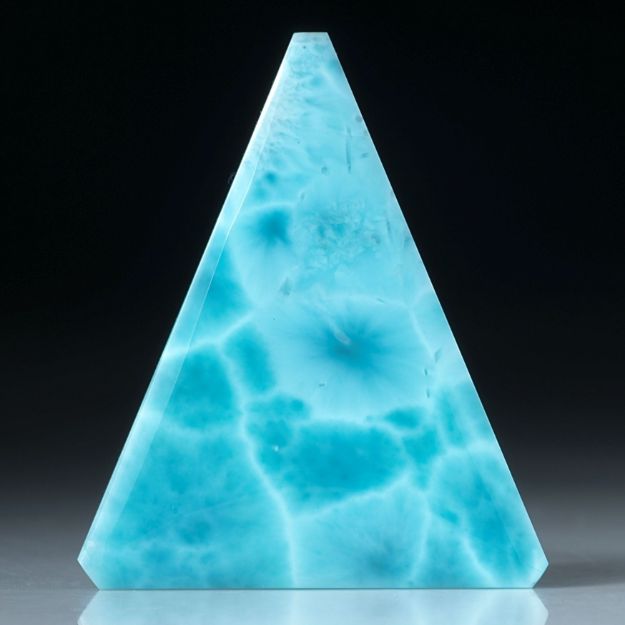 Larimar, Pectolith, Dreieckform ca.39x33x3.5mm