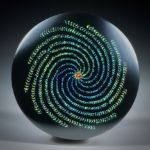 Fingerring Opalglas mit Lasergraviertem Muster