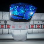 Fingerring Opalglas (Dichroic Glas), im Verlauf geschliffen und poliert