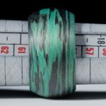 Karbonring mit Glasfaser gründynamisch, bombiert und feinmatt