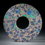 Azurit Malachit in Bronzematrix, Scheibe 45mm