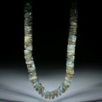 Edelsteincollier Labradorit, Durchmesser 12mm mit abgeschrägten Seiten