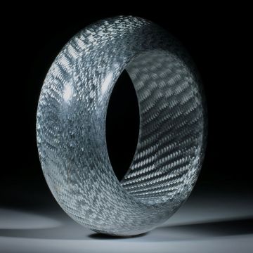 Alutex Armreif, halbrundes Profil, Breite 37mm poliert