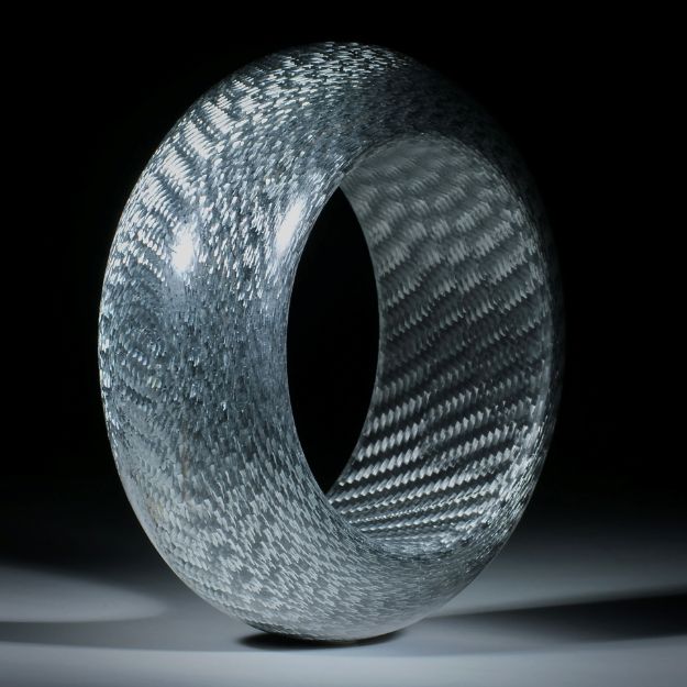 Alutex Armreif, halbrundes Profil, Breite 37mm poliert