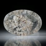 Rutilquarz, Gartenquarz, ovaler Cabochon 31.87ct.  28x19x8mm