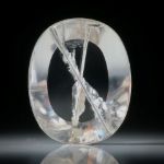 Rutilquarz mit Kreuz, ovaler Spiegelschliff 22.95ct.  24x19x7mm