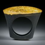 Fingerring Goldglas (Glas mit eingeschmolzenem Echtgold)