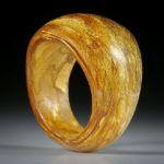 Fingerring Goldtex handgewickelt (Glasfaser mit eingearbeitetem Echtgold 23.75 Karat)