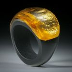 Fingerring Goldglas (Glas mit eingeschmolzenem Gold 23.75ct.)